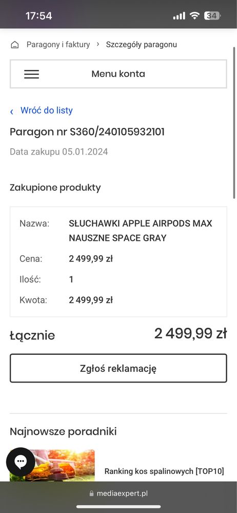 Apple Airpods Max 1. Generacji