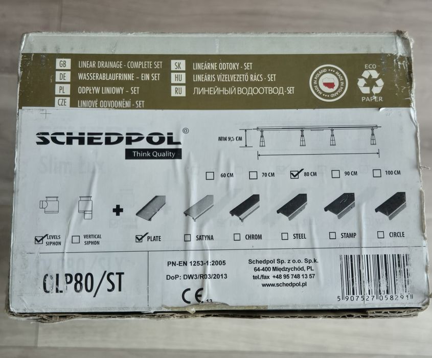 Odpływ linowy 80cm  SCHEDPOL