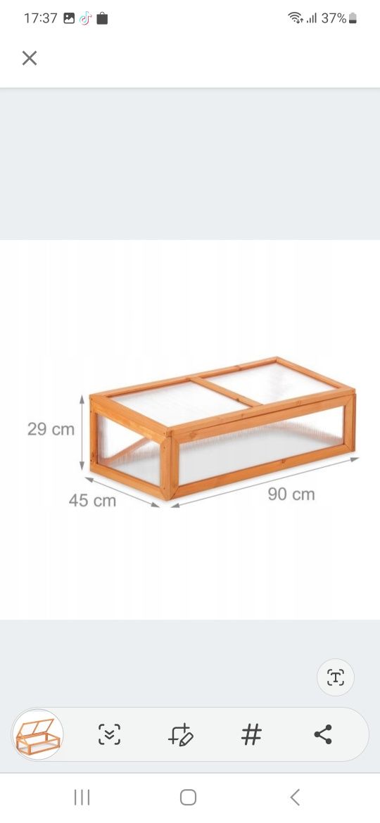 Szklarnia Relaxdays 90 x 45 m x 29 cm dla roślin