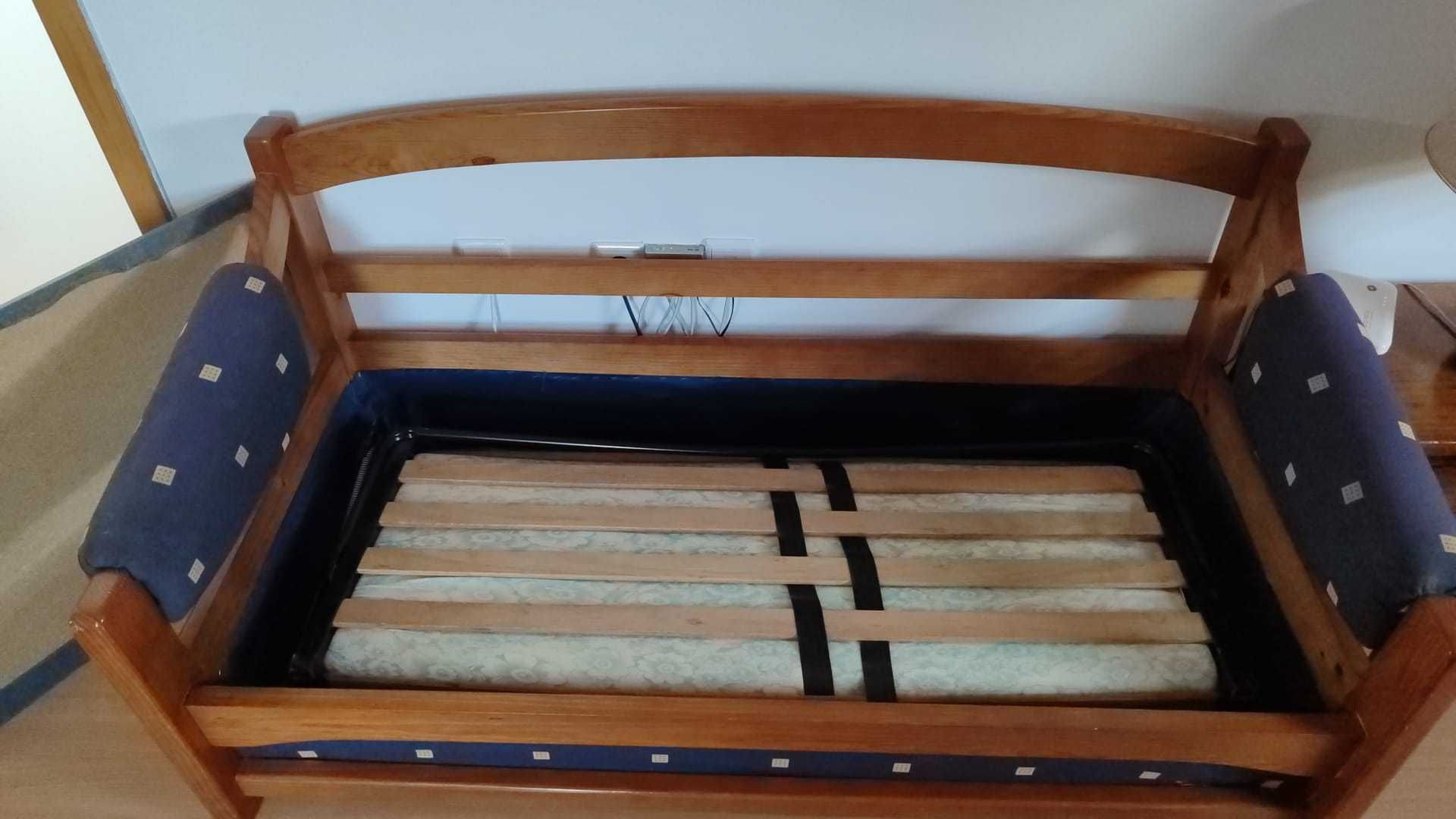 Sofá cama pinho maciço