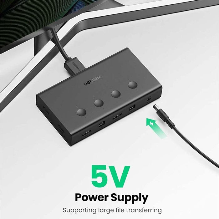 Переключатель на 4 компьютера Ugreen Switch HDMI USB 4k 60hz KVM