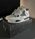 Szare czarne buty Jordan 4 męskie sneakersy wygodne retro 45