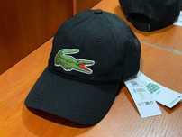 Lacoste Large Front Logo Cap Black кепка бейсболка оригінал чорна