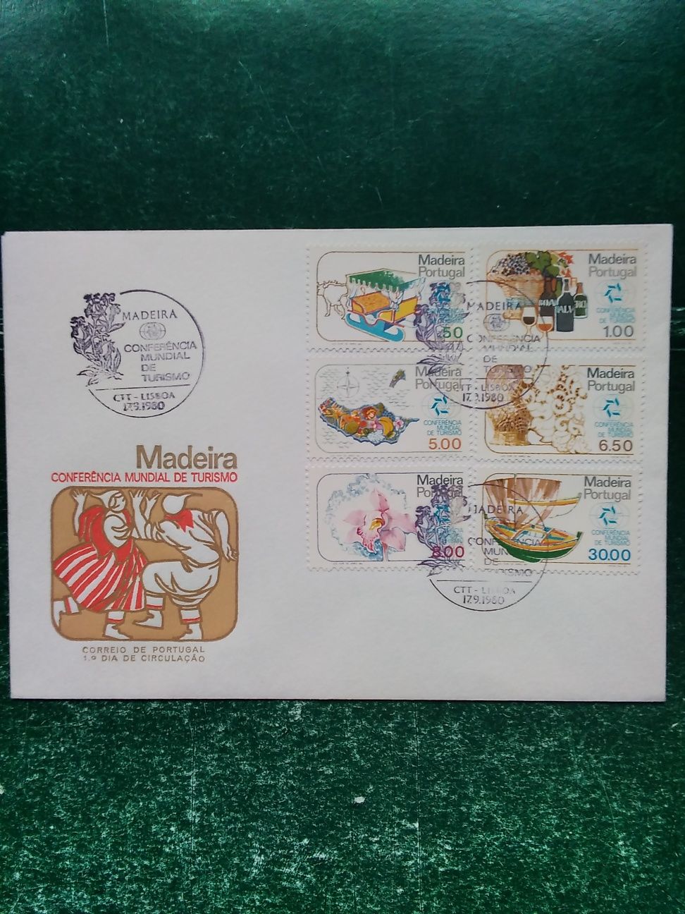 1980 FDC Conferência Mundial Do Turismo Da Madeira MNH **