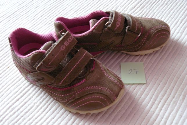 Sportowe buty dziewczęce GEOX rozmiar 27, wkładka 17 cm.