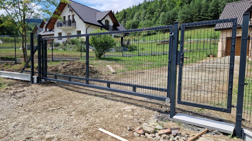 Brama przesuwna, skrzydłowa, panelowa, furtka