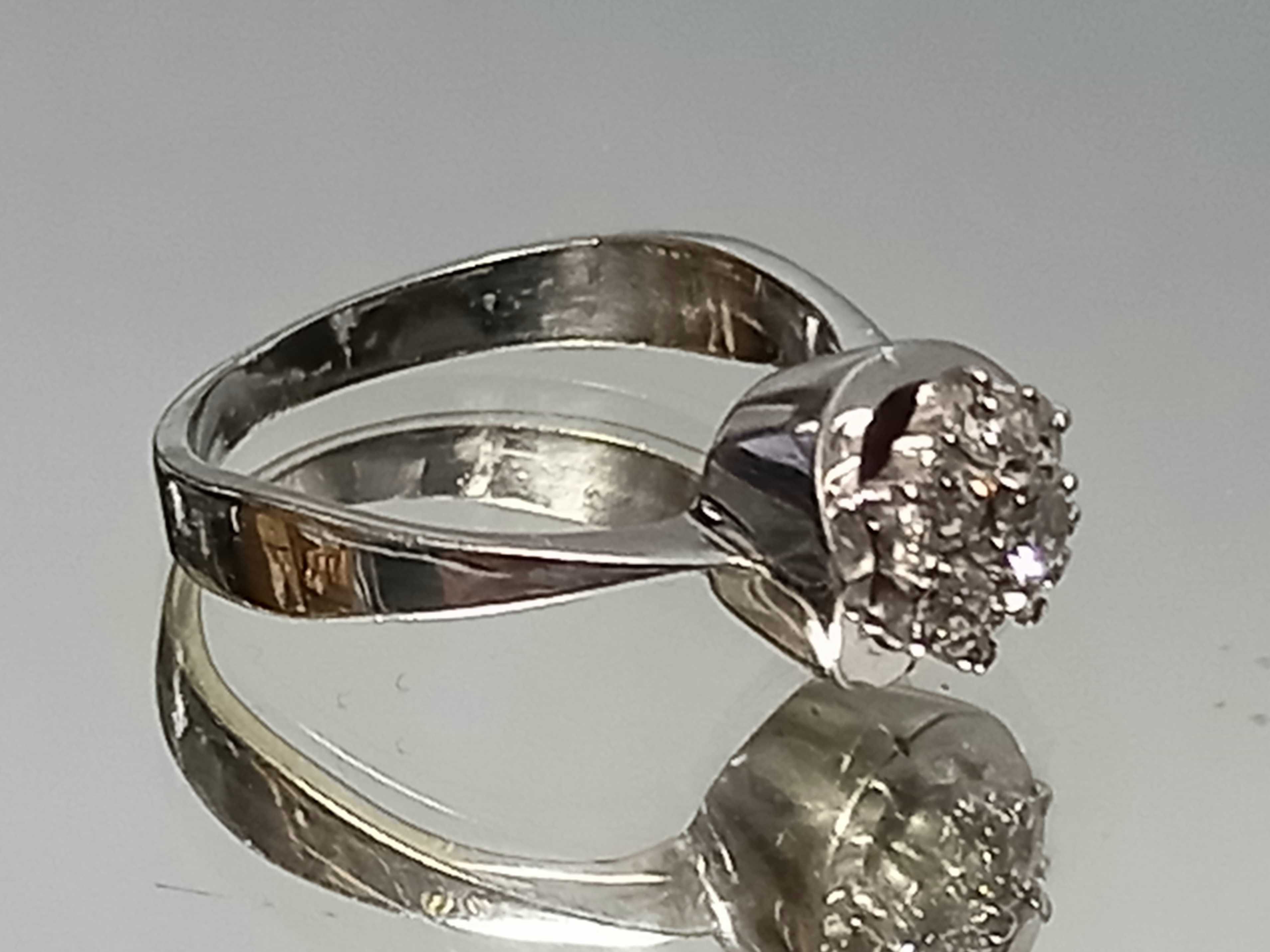 Pierścionek z diamentami, 0,23ct, złoto 750