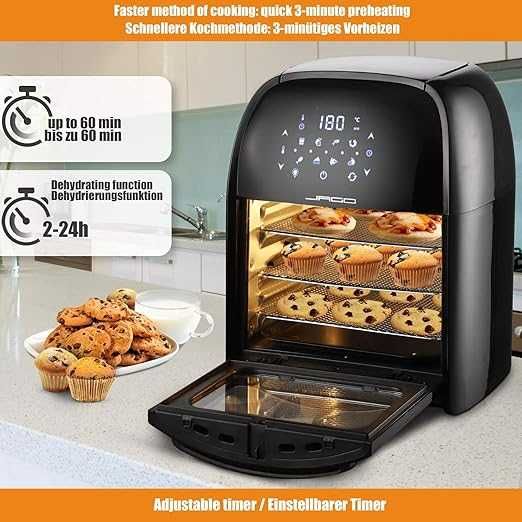 Jago® XXXL 8in1 frytkownica bez oleju 12 l + 10 akcesoriów - 1800 W