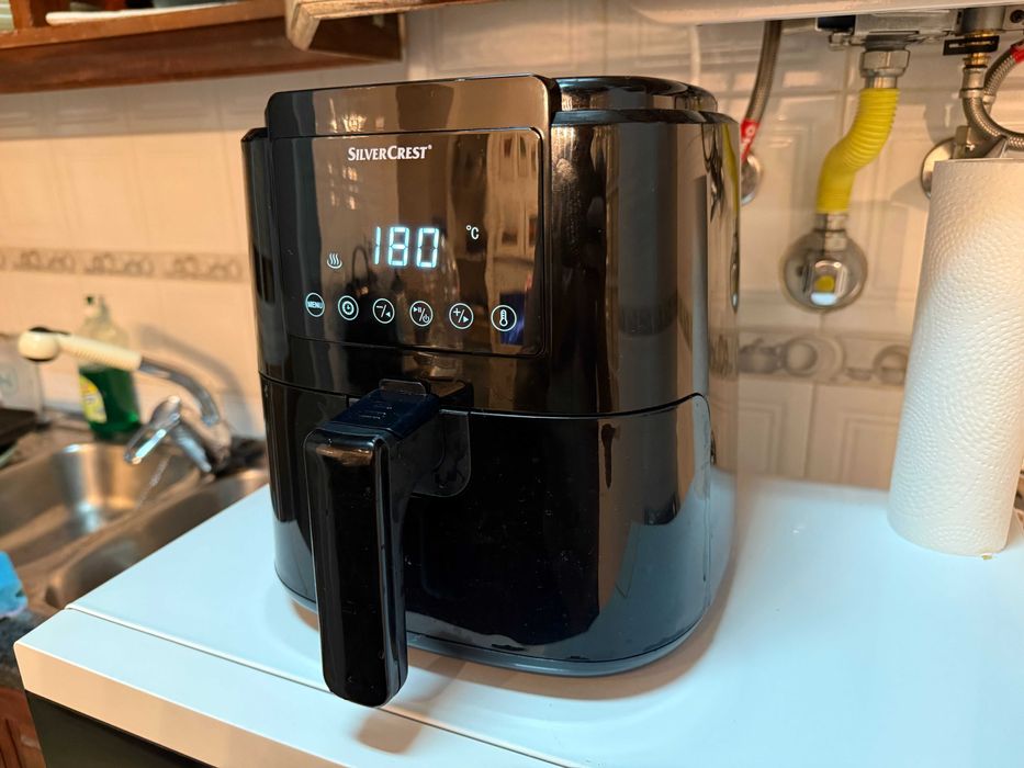 Airfryer Digital Silver Crest como nova 2,4L 1400W 200°