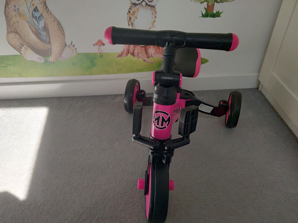 Milly Mally Rowerek trójkołowy jeździk 3w1 Optimus różowy