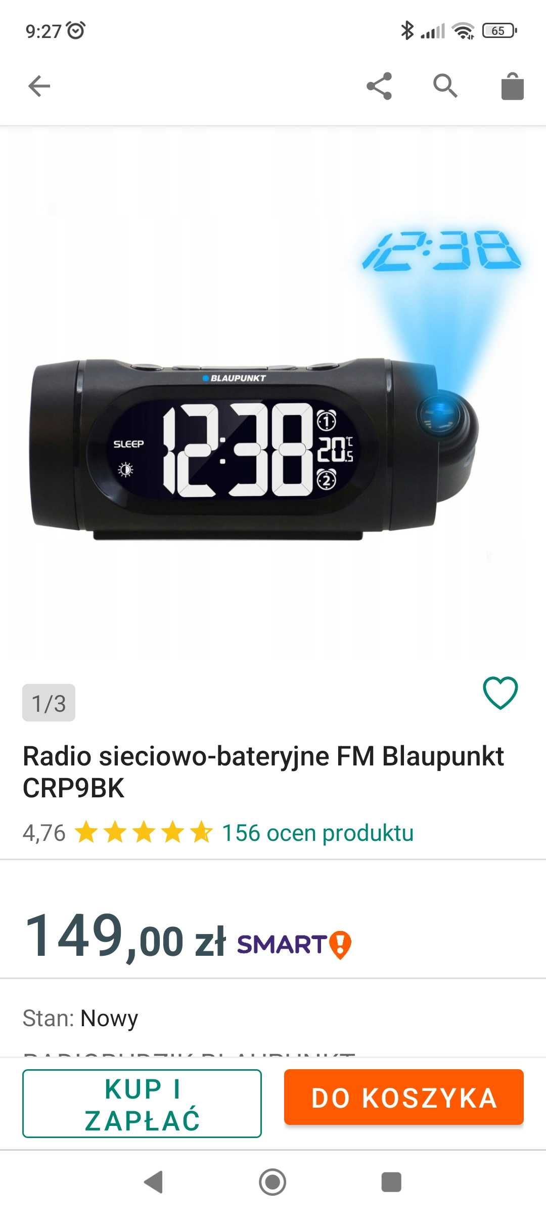 Radio BLAUPUNKT z USB i projektorem