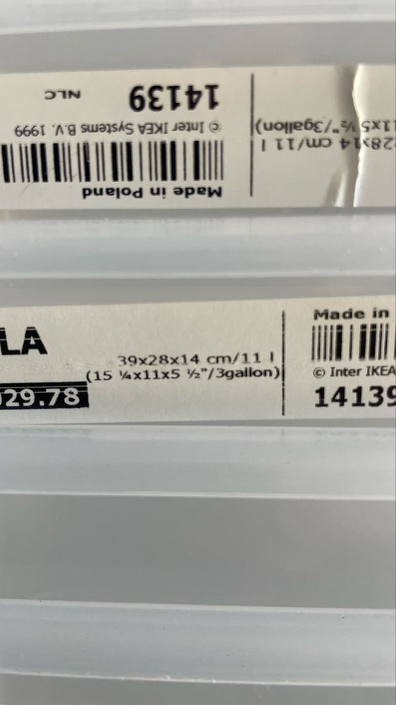 Pojemniki Samla Ikea 10 + 5 + 5