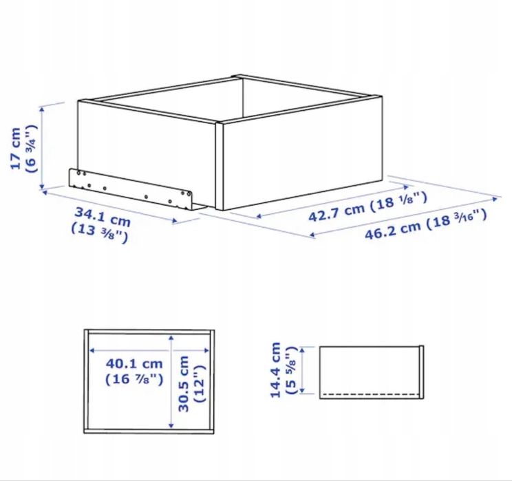 IKEA KOMPLEMENT Szuflada biały 50x35 cm