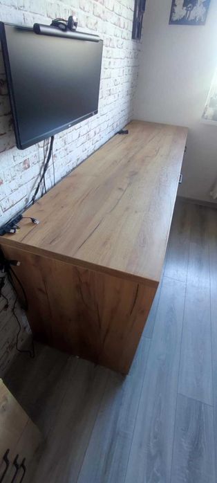 Biurko drewniane - duże, solidne, cichy domyk!