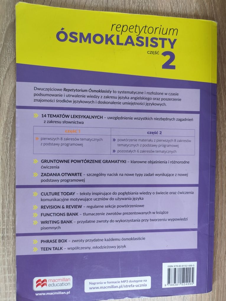 Podręcznik do języka angielskiego repetytorium ósmoklasisty część 2