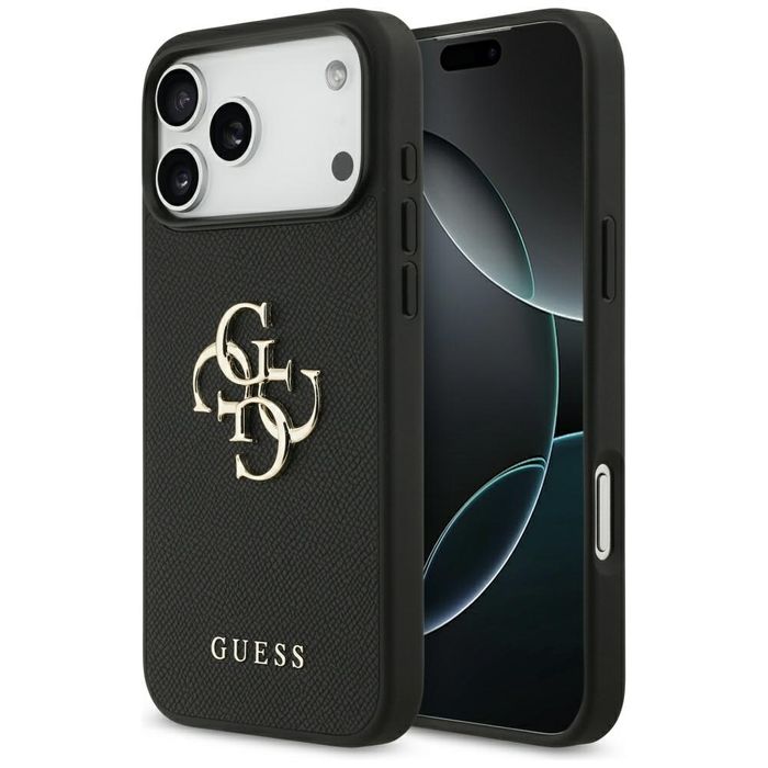 Etui GUESS Grained Big 4G & Classic Logo do Iphone 17 Pro Max czarny
