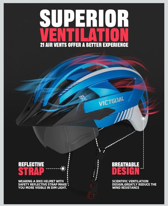 VICTGOAL Kask rowerowy dla mężczyzn i kobiet, MTB
