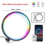 PIĘKNA lampa stołowa RGB pierścieniowa EQUALIZER sypialnia + PILOT !!