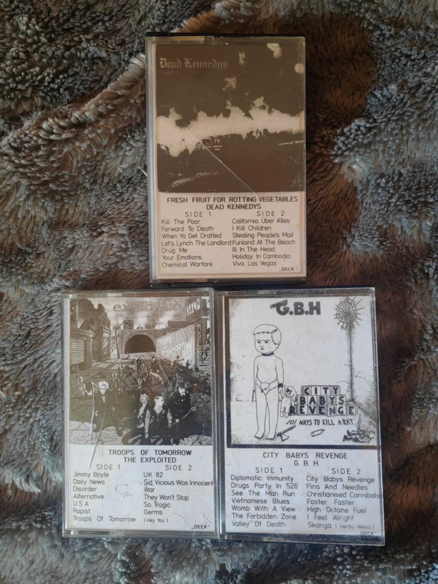 3x kaseta Dead Kennedys GBH The Exploited UNIKATY! DECK
