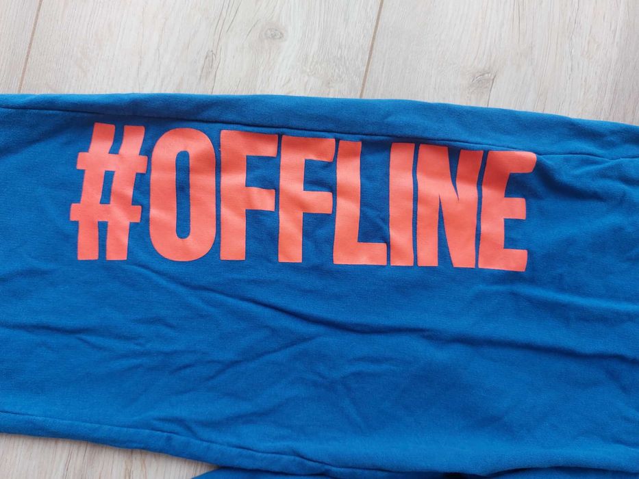R.164 jak nowe spodnie dresowe 5.10.15 niebieskie offline
