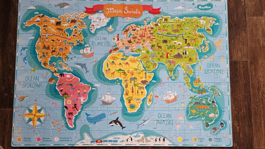 Puzzle Czuczu Mapa Świata