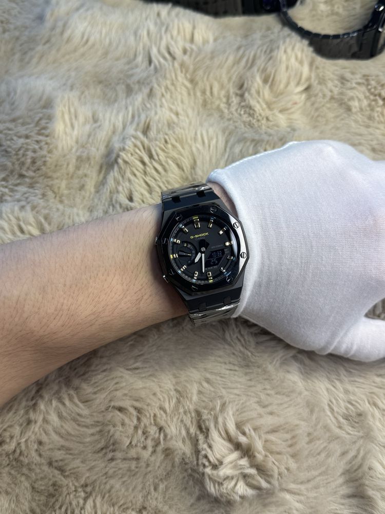 Casio G Shock 2100 black . Custom годинни. Оригінал , металевий корпус