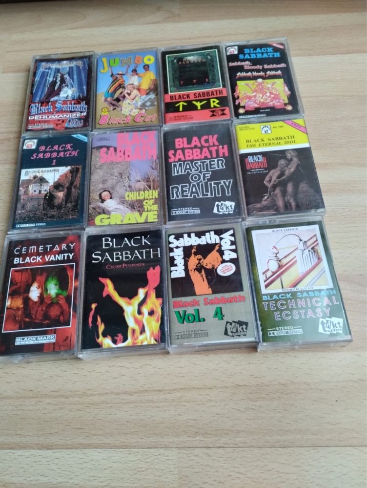 Kaseta Black Sabath Boney M disco polo rock pop ACDC Metalika Akcent