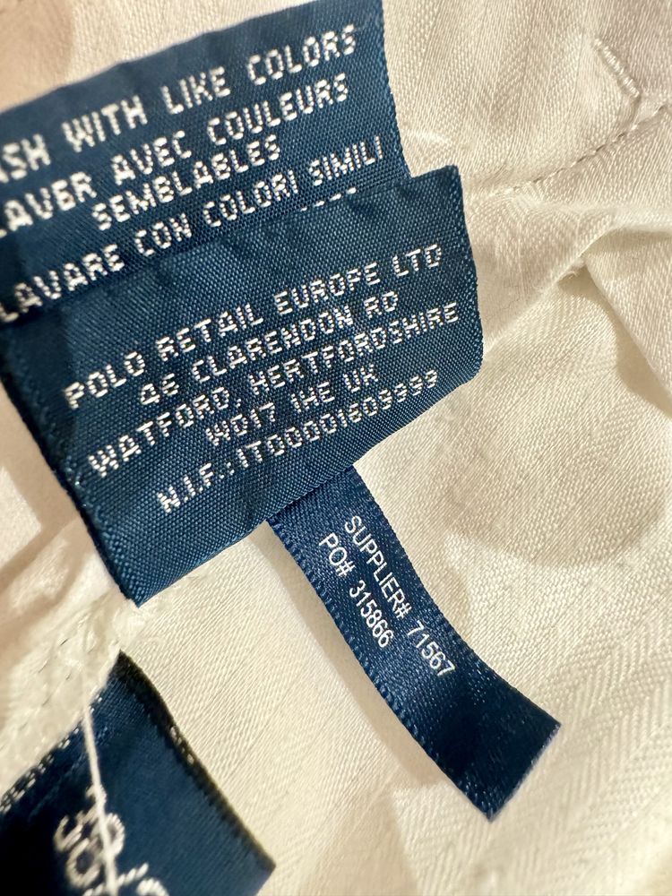 Spodnie Polo Ralph Lauren 38/34 białe spodnie MĘSKIE  bawełniane