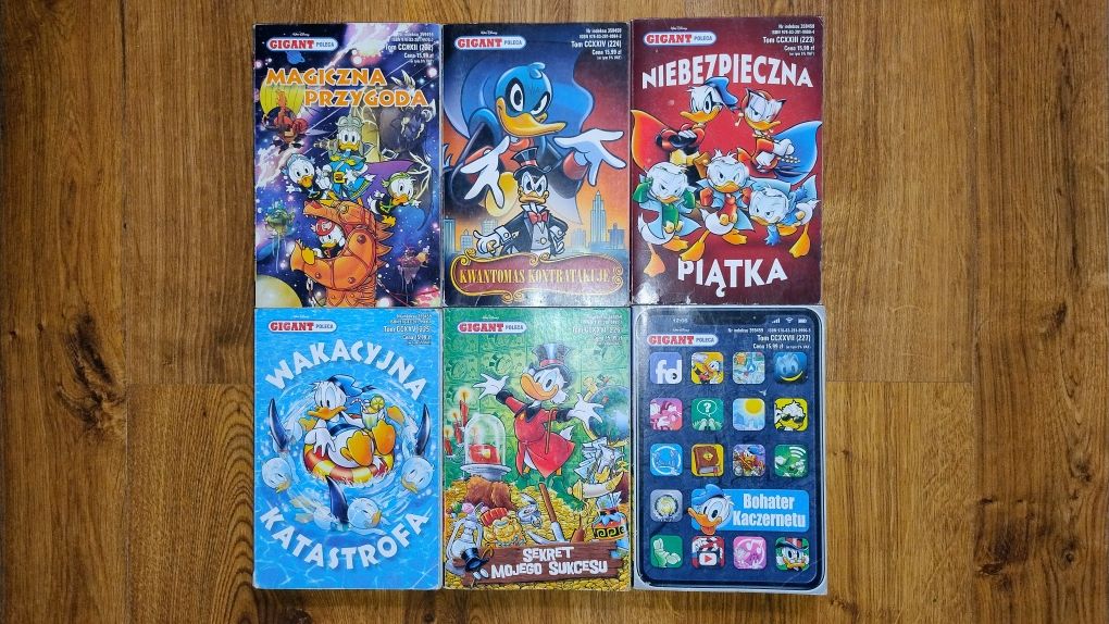 6920#4+ Komiksy Gigant Poleca rok 2020 zestaw 222-227 Donald stan db+