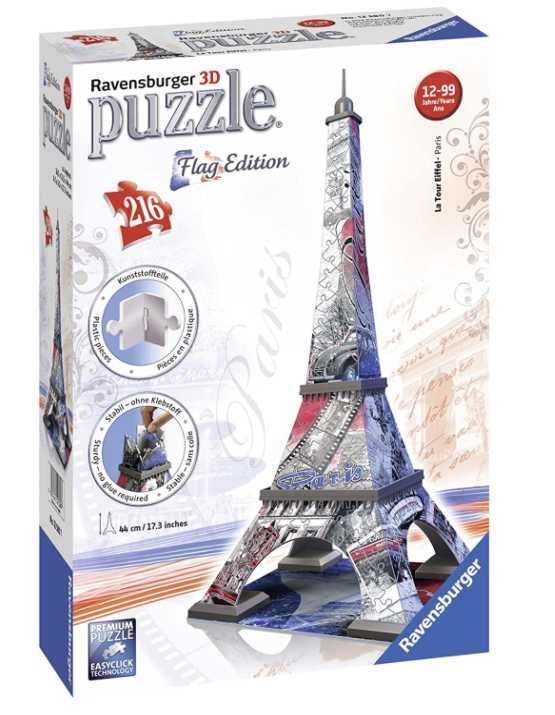 puzzle 3D Ravensburger - Flag Edition Wieża Eiffla