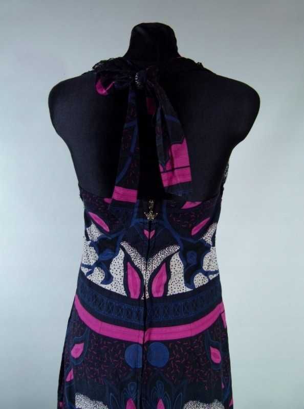 sukienka maxi w kolorach Afryki africa design bawełna - S/M