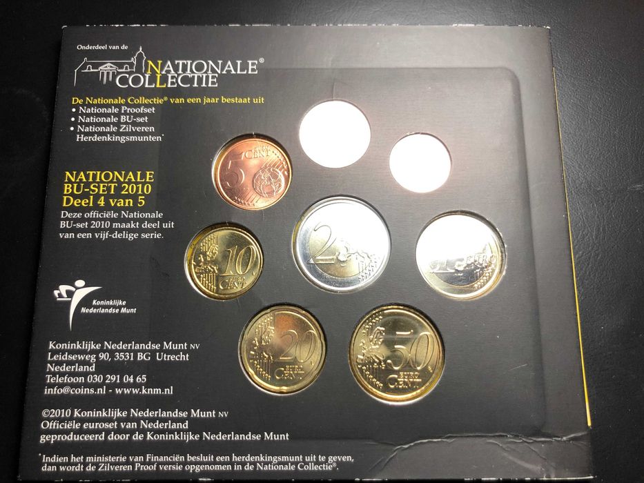 Set Anual Euros Holanda 2010 UNC em Livro