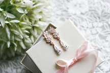 Kolczyki ślubne - Rose Gold -