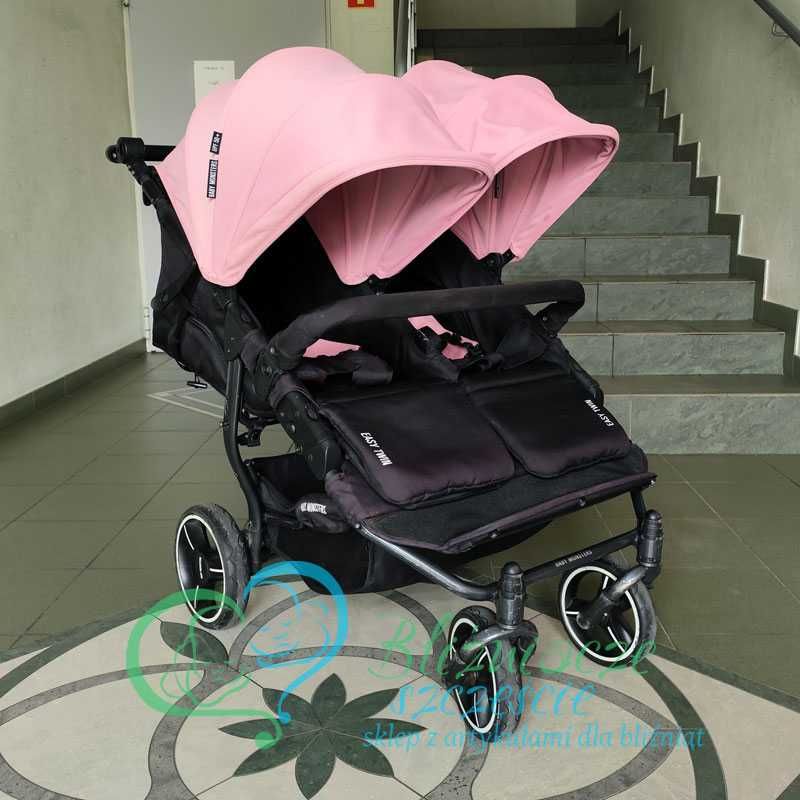 Używany wózek dla bliźniaków, Baby Monsters Easy Twin 3.0 2w1, idealny