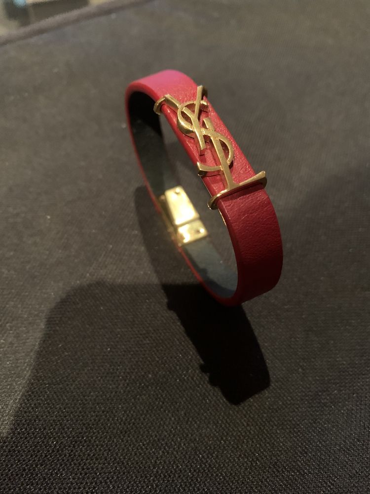 Pulseira sain laurent YSL como nova vermelha