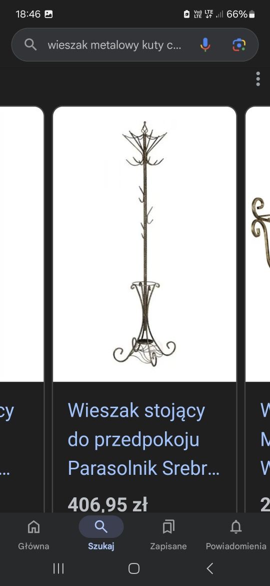 Wieszak parasolnik kuty