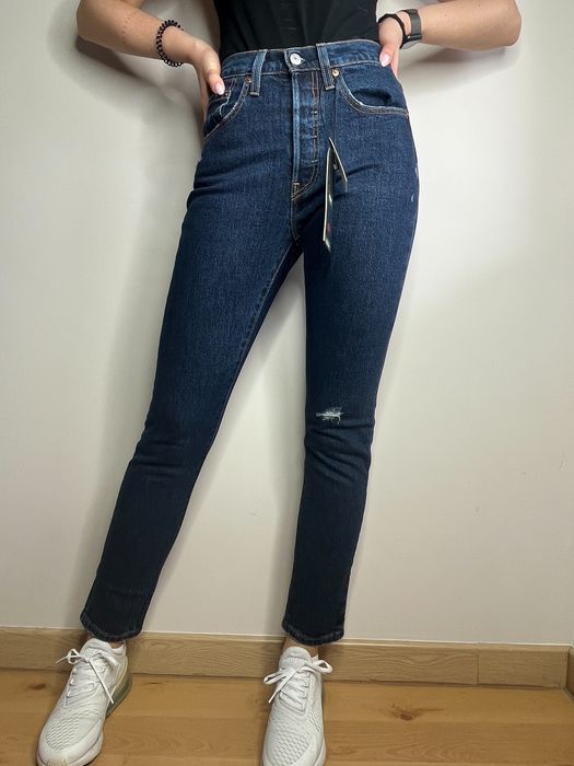 Nowe granatowe kultowe spodnie jeansowe Levi’s 501 Original W26L30