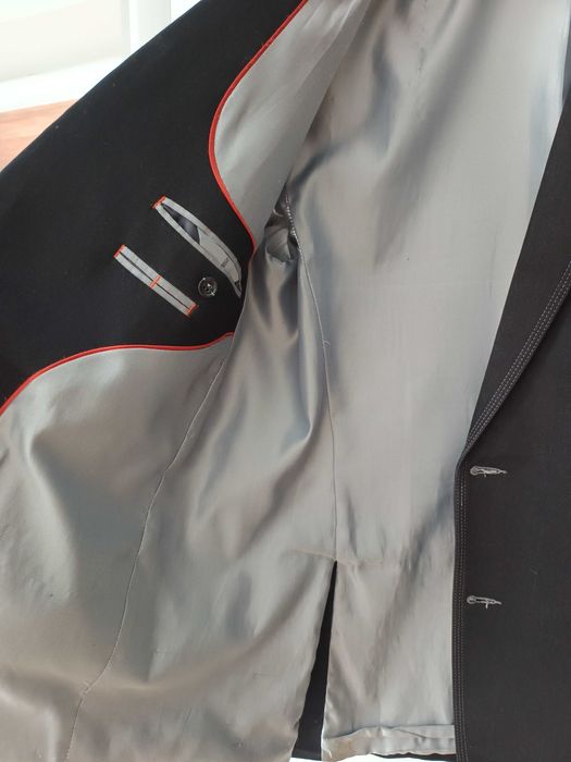 ciemna czarna męska marynarka żakiet czarny męski garnitur 54 nawesele