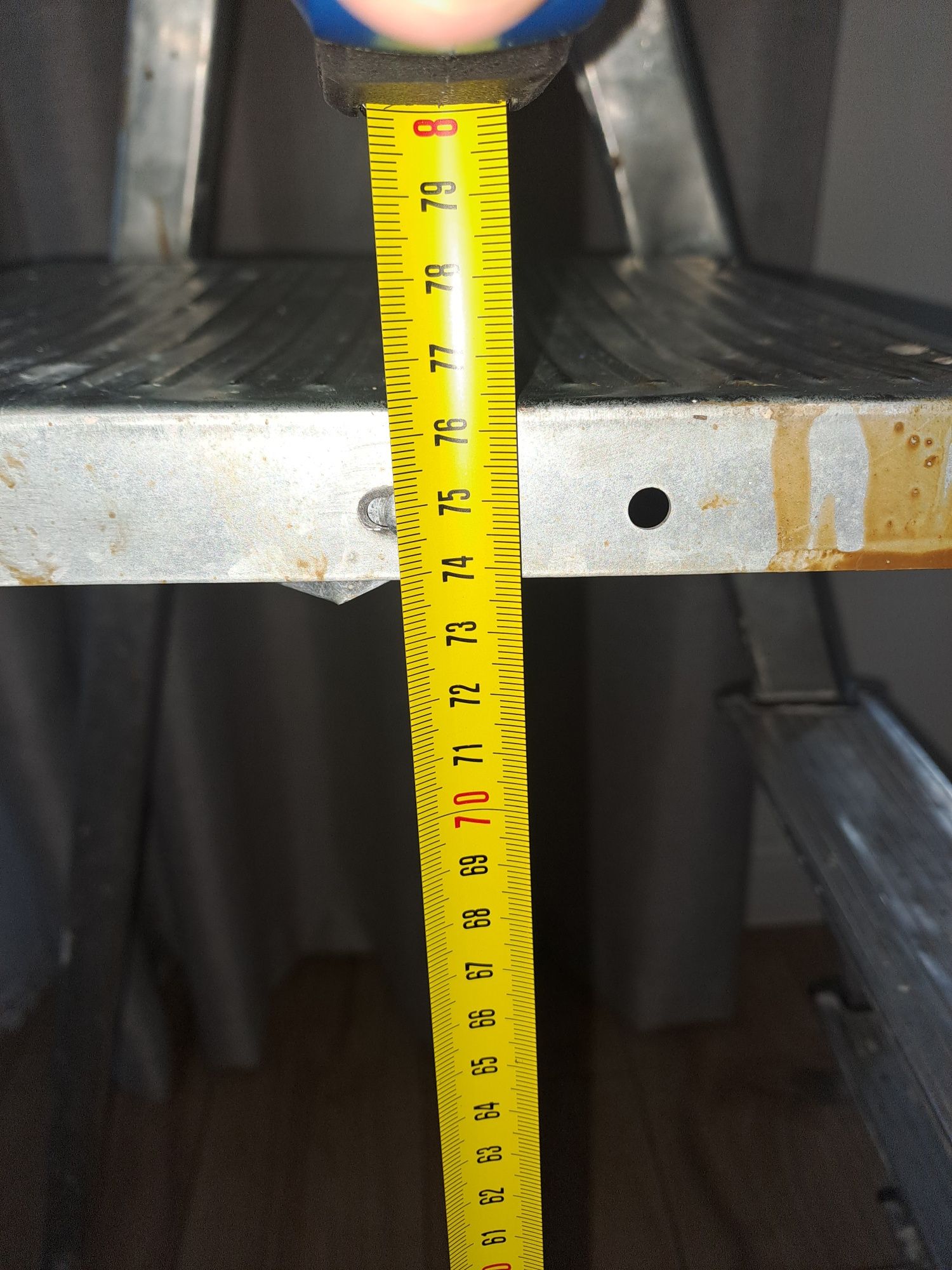 Drabina aluminiowa 3 stopnie i podest