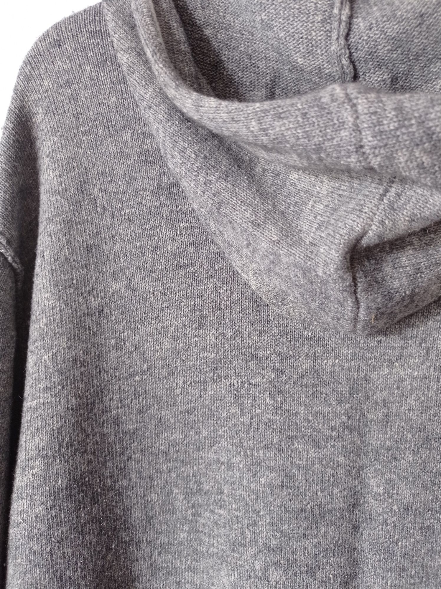 Sweter kardigan z kapturem xxl