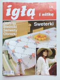 wzory haftów - Igłą i nitką, czasopismo z roku 2002.