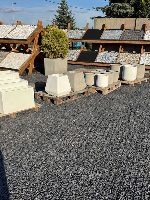 Donica betonowa Contur, Czarna Ogrodowa, do roślin  47x42 cm 1 szt