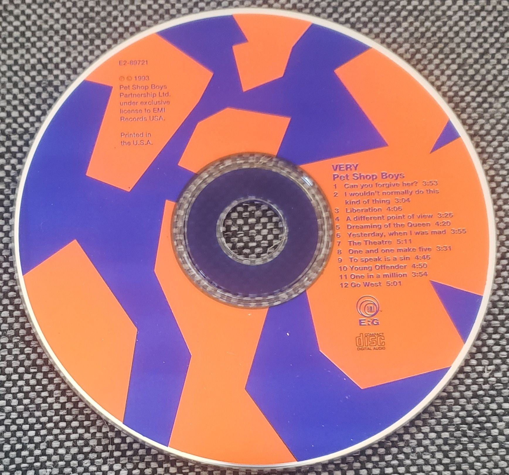 Pet Shop Boys Very USA CD EMI Records