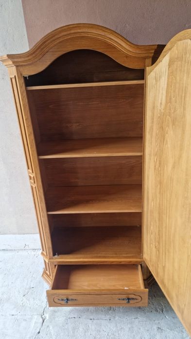 Szafa dębowa jedno drzwiowa z lustrem