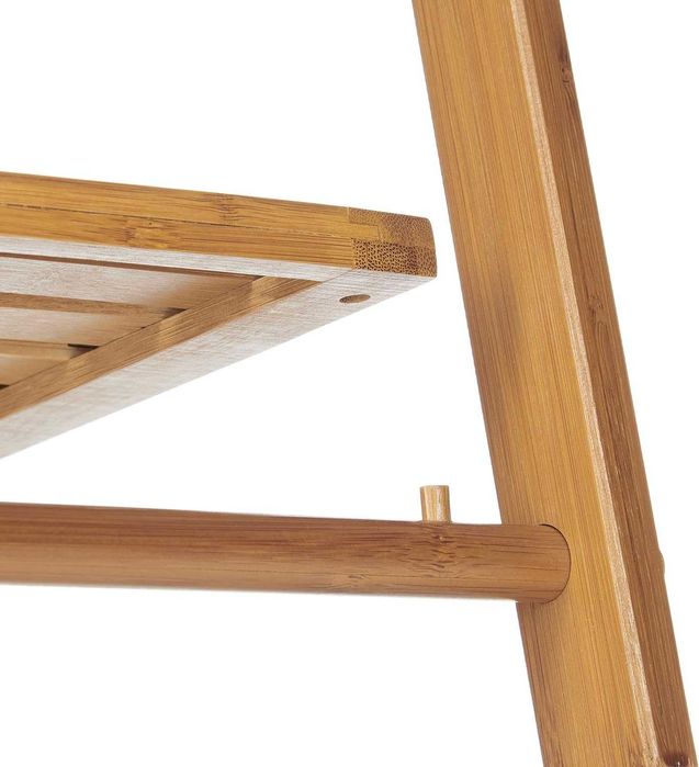 Toalheiro de pé em escada dobrável bambu 152 x 53 x 31 cm ENVIO GRÁTIS