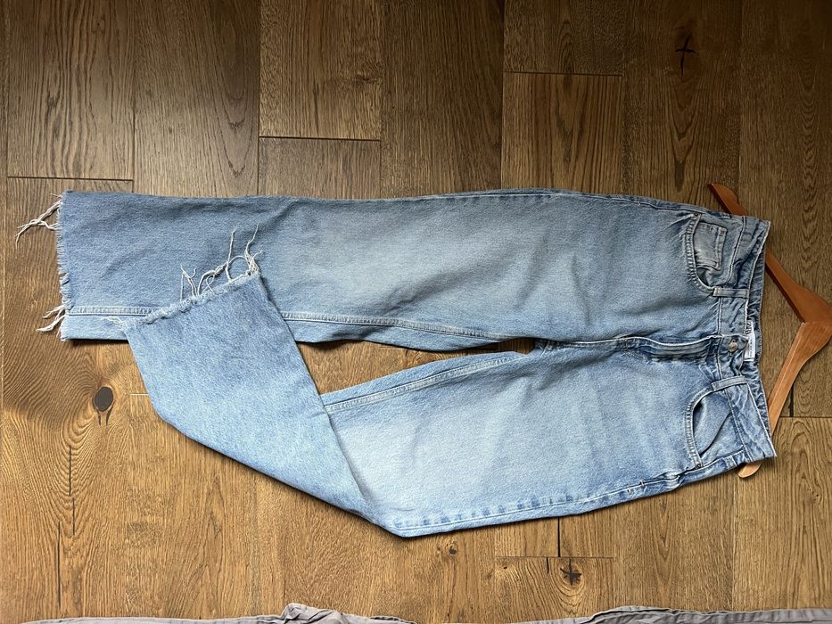 Джинси прямі zara висока посадка mom straight