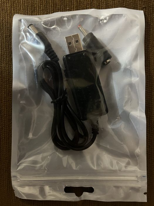 Кабель для роутера USB 5V to DC 9V-12V 5.5x2.1 від повербанка