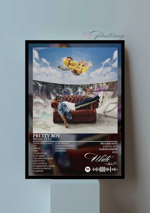 White 2115 Pretty Boy plakat w ramce a3 obraz OPIS