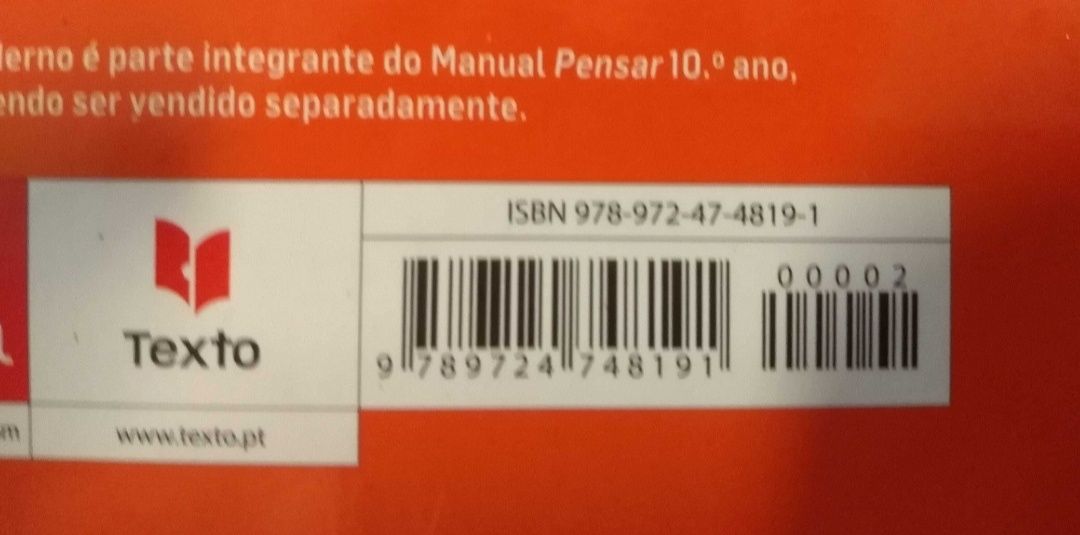 10°ANO- Caderno apoio ao estudo PENSAR FILOSOFIA / Física e Química A