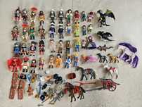 Zestaw figurki zwierzęta konie playmobil księżniczki dzieci piraci